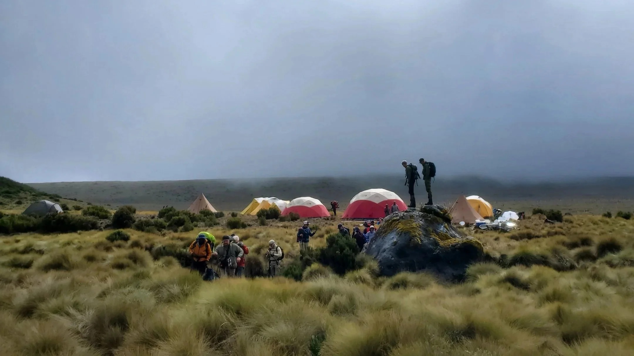 African Ascents private camp on the mountain