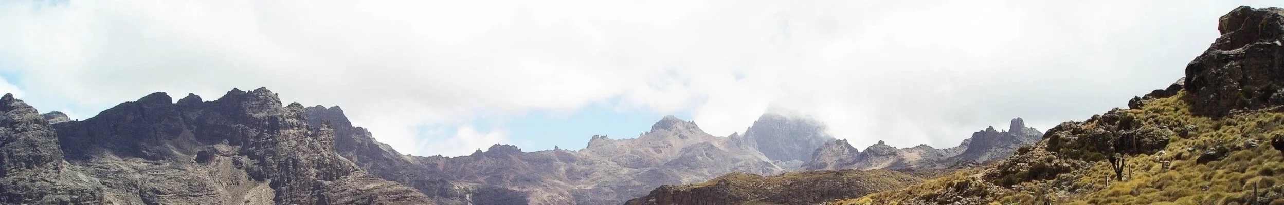 Panorama of the Mount Kenya summit massif